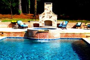 Gunite Pool with Backyard Living Features